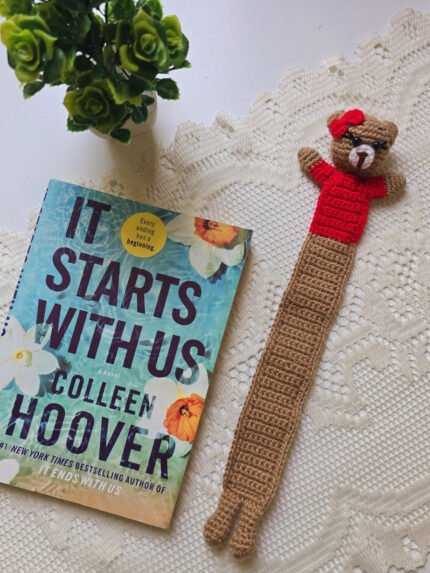 Berry Sweet Bear Handmade Crochet Bookmark